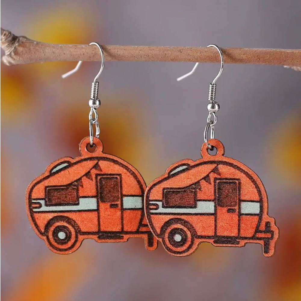Camper Wooden Earrings!